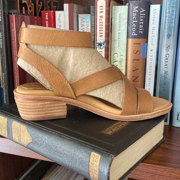 New! Kork-Ease Marianna Light Brown Italian Leather Sandals Women's Size 6 - Picture 5 of 14